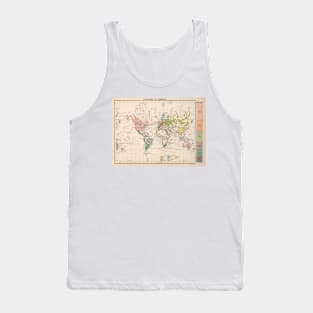 Old World Language Map (1907) Vintage Global Linguistic Atlas Tank Top